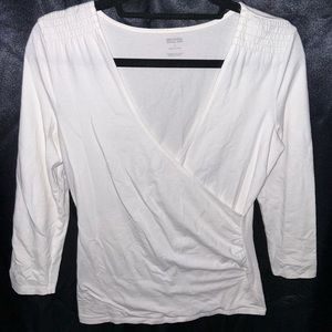 Michael Kors Wrap 3/4 Sleeve Top